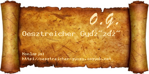 Oesztreicher Győző névjegykártya