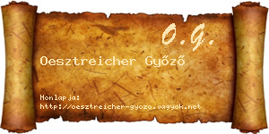 Oesztreicher Győző névjegykártya